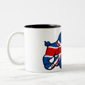 Geweldige UniJack Bulldog Tweekleurige Koffiemok (Links)