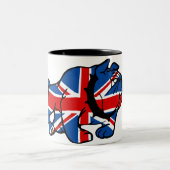 Geweldige UniJack Bulldog Tweekleurige Koffiemok (Center)