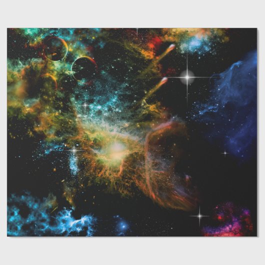 Geweldige universum cadeaupapier (Vlak)