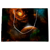 Geweldige universum met planeet en sterren groot cadeauzakje (Voorkant)