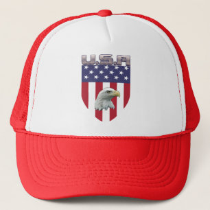 Geweldige USA en Adelaar op Amerikaanse vlag - Hoe Trucker Pet