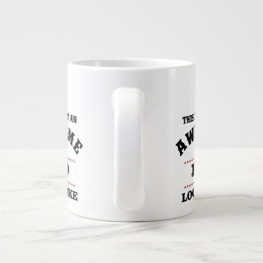 Geweldige vader bedankt vader van zoon of dochter grote koffiekop (Achterkant)