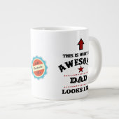 Geweldige vader bedankt vader van zoon of dochter grote koffiekop (Voorkant rechts)