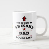 Geweldige vader bedankt vader van zoon of dochter grote koffiekop (Rechts)