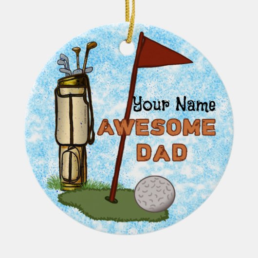 Geweldige Vader Golf ornament (Voorkant)