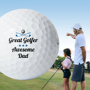 Geweldige Vader Golfer Vaderdag Blauw Aangepaste S Golfballen