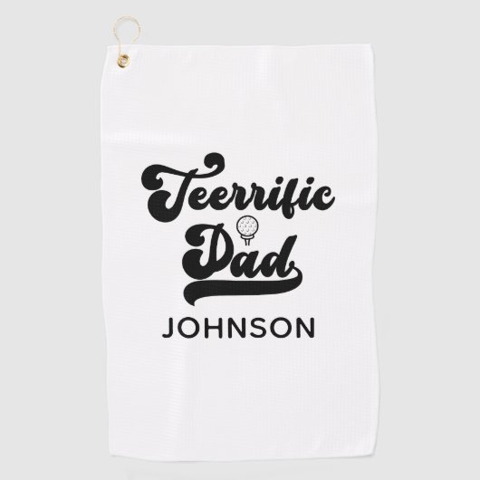 Geweldige vader Grappig Vaders dag cadeau voor vad Golfhanddoek (Voorkant)