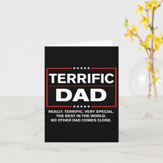 Geweldige vader - Grappige Donald Trump Vaders Dag Kaart (Gele Bloem)