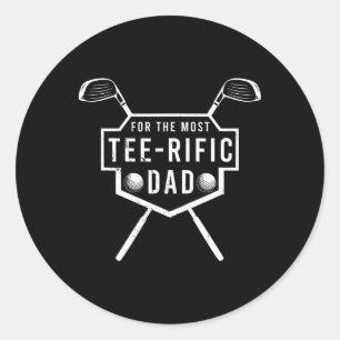 Geweldige vader, grappige golfliefhebber en Vaderd Ronde Sticker