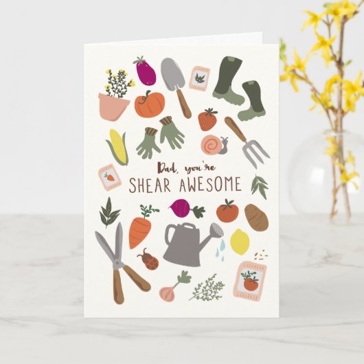 Geweldige vader horen kaart (Gele Bloem)