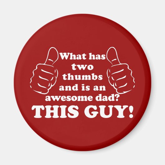 Geweldige vader met duim magneet (Voorkant)