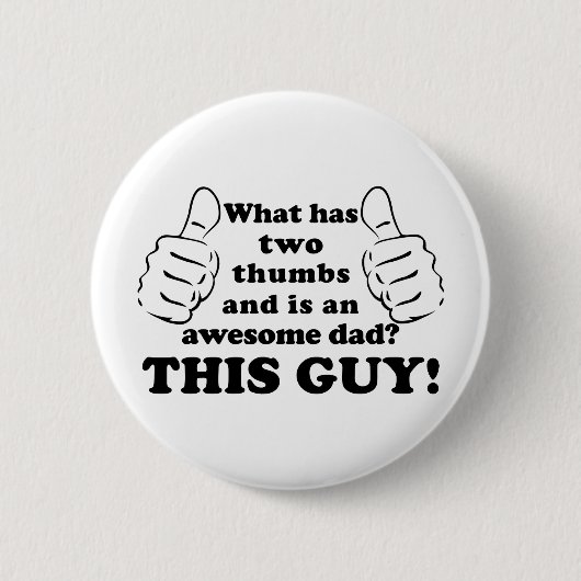 Geweldige vader met duim ronde button 5,7 cm (Voorkant)