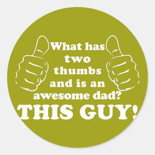 Geweldige vader met duim ronde sticker (Voorkant)