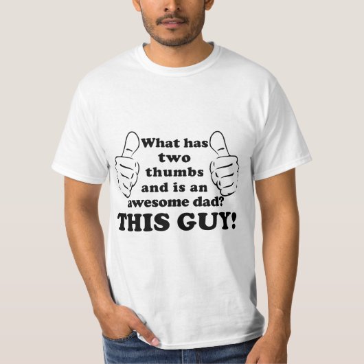 Geweldige vader met duim t-shirt (Voorkant)