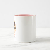 Geweldige vader met zonnebril in roze, vaderdag tweekleurige koffiemok (Center)