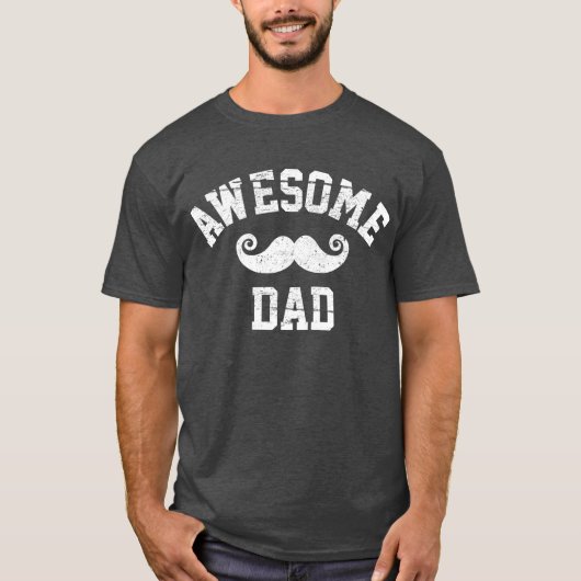Geweldige vader (Mustache) T-shirt (Voorkant)