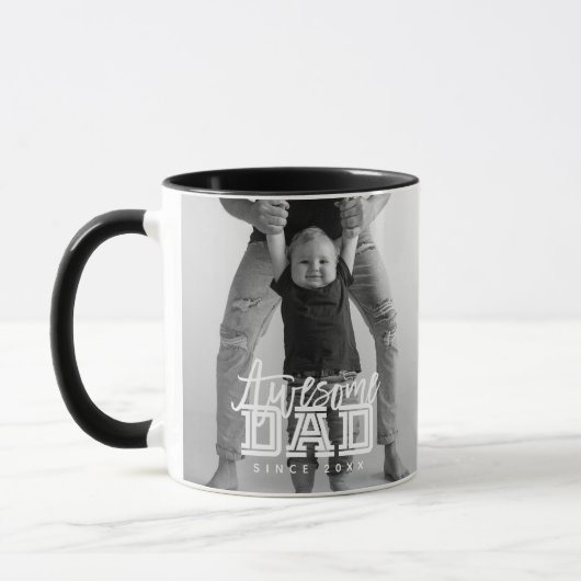 Geweldige vader sinds 20XX eenvoudige moderne foto Mok (Links)