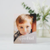 Geweldige vader sinds 20XX Moderne Eenvoudige eleg Feestdagenkaart (Staand voorkant)