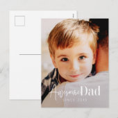 Geweldige vader sinds 20XX Moderne Eenvoudige eleg Feestdagenkaart (Voorkant / Achterkant)