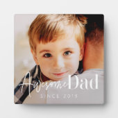 Geweldige vader sinds 20XX Moderne Eenvoudige eleg Fotoplaat (Voorkant)