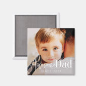 Geweldige vader sinds 20XX Moderne Eenvoudige eleg Magneet (Voorkant / Achterkant)