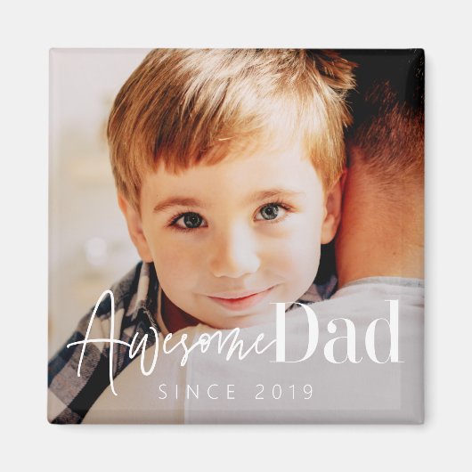 Geweldige vader sinds 20XX Moderne Eenvoudige eleg Magneet (Voorkant)