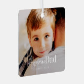 Geweldige vader sinds 20XX Moderne Eenvoudige eleg Metalen Ornament (Voorkant Rechts)