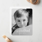 Geweldige vader sinds 20XX Moderne Eenvoudige eleg Notitiekaartje (Voorkant / Achterkant in situ)