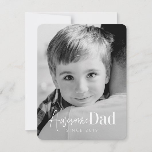 Geweldige vader sinds 20XX Moderne Eenvoudige eleg Notitiekaartje (Voorkant)