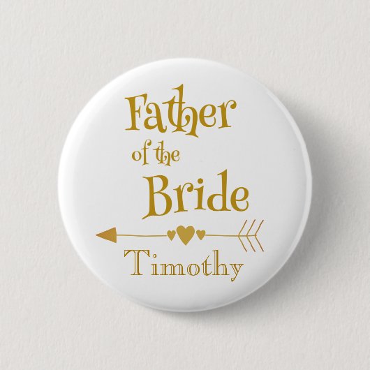 Geweldige vader van de Bride Ronde Button 5,7 Cm (Voorkant)