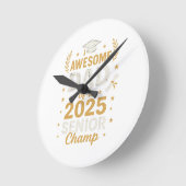 Geweldige vader van een 2025 senior | vaderdag-gif ronde klok (Hoek)