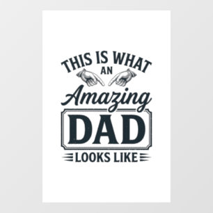 Geweldige Vader Vintage Gravure Typografie Ontwerp Raamsticker