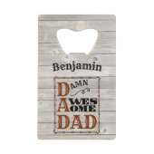 Geweldige vader Westerne Aangepaste Naam Creditkaart Flessenopener (Voorkant)