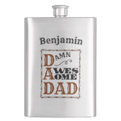 Geweldige vader Westerne Aangepaste Naam Flacon (Voorkant)