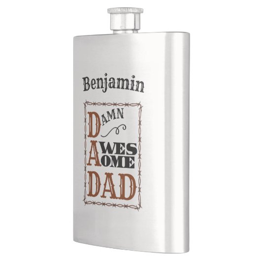 Geweldige vader Westerne Aangepaste Naam Flacon (Links)