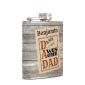 Geweldige vader Westerne Aangepaste Naam Heupfles (Rechts)