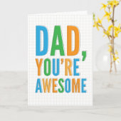 Geweldige Vaderdag-Kaart Kaart (Gele Bloem)