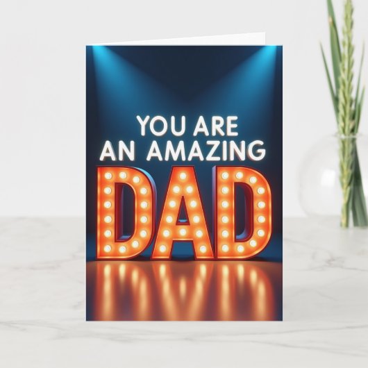 Geweldige Vaderdag Lichtjes Kaart (Voorkant)