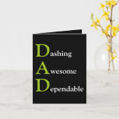 Geweldige vaders definitie grappige vaderdag kaart (Gele Bloem)