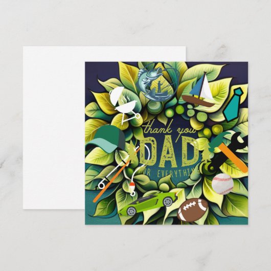 Geweldige vaders feestdagenkaart (Voorkant / Achterkant)