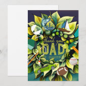 Geweldige vaders feestdagenkaart (Voorkant / Achterkant)