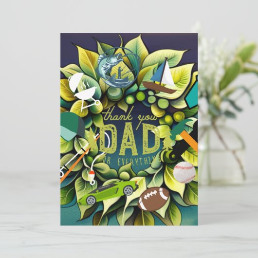 Geweldige vaders feestdagenkaart (Staand voorkant)