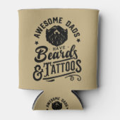 Geweldige vaders hebben baarden en Tattoos retro t Blikjeskoeler (Voorkant)