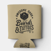 Geweldige vaders hebben baarden en Tattoos retro t Blikjeskoeler (Achterkant)