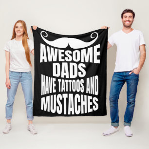 Geweldige vaders hebben tatoeages fleece dekens Zw