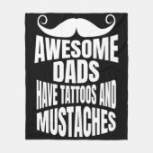 Geweldige vaders hebben tatoeages fleece dekens Zw (Voorkant)