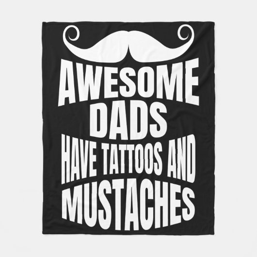 Geweldige vaders hebben tatoeages fleece dekens Zw (Voorkant)