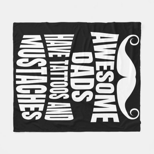 Geweldige vaders hebben tatoeages fleece dekens Zw (Voorkant (Horizontaal))