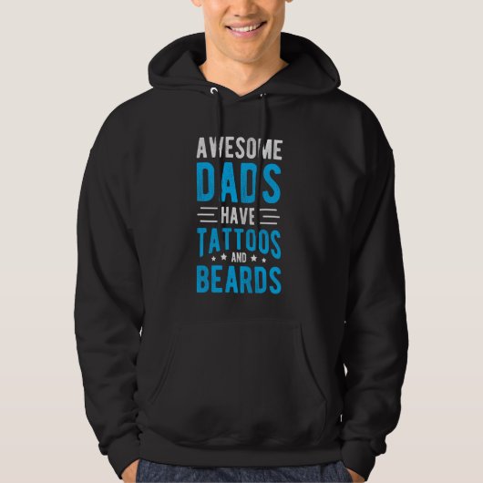 GEWELDIGE vaders HEBBEN TATTOOS EN BAARDEN Bearded Hoodie (Voorkant)