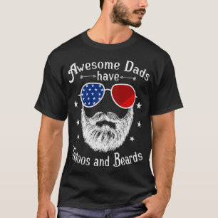 Geweldige vaders hebben Tattoos en baarden koele b T-shirt